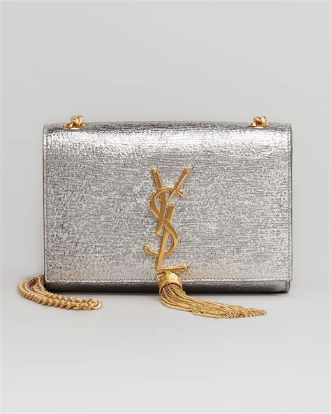 ysl silver clutch|authentic ysl handbag clutch.